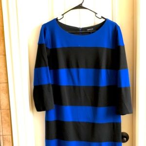 Beautiful black & blue dress for those special days.